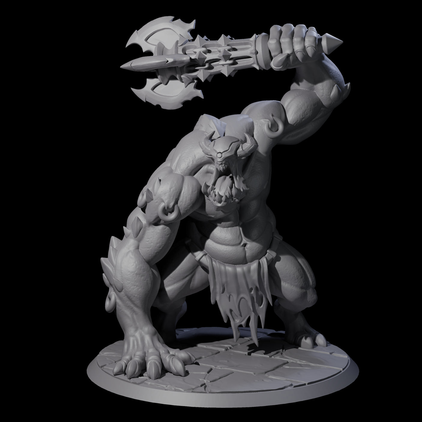 Raging Cyclops Barbarian Miniature for Dungeons and Dragons, Pathfinder or other TTRPGs