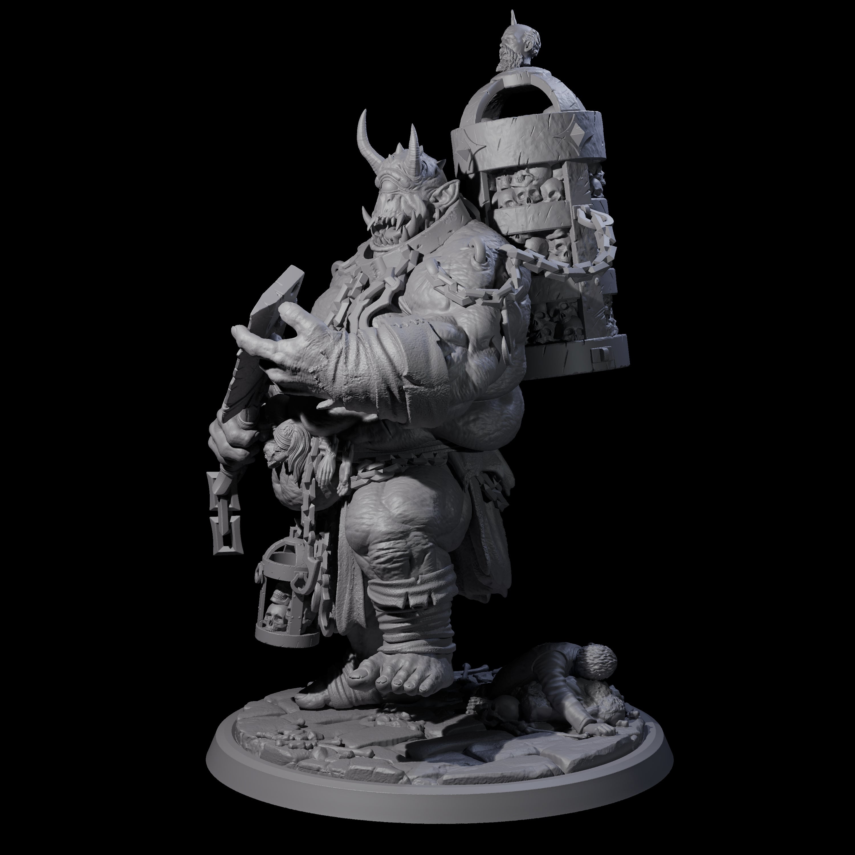 Raging Cyclops C Miniature for Dungeons and Dragons, Pathfinder or other TTRPGs