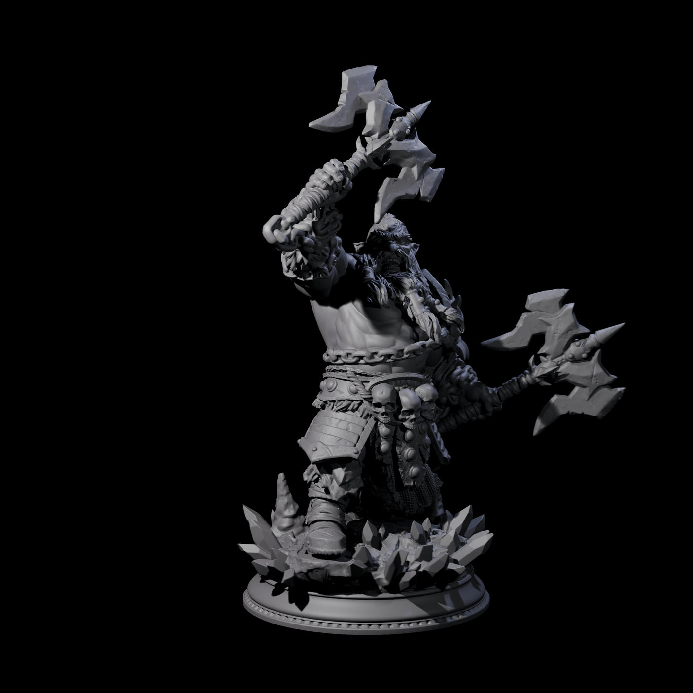 Raging Dwarf Barbarian Miniature for Dungeons and Dragons, Pathfinder or other TTRPGs