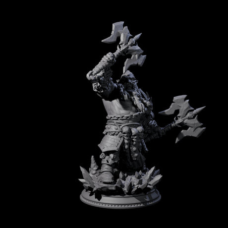 Raging Dwarf Barbarian Miniature for Dungeons and Dragons, Pathfinder or other TTRPGs
