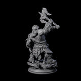 Raging Dwarf Barbarian Miniature for Dungeons and Dragons, Pathfinder or other TTRPGs