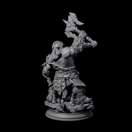 Raging Dwarf Barbarian Miniature for Dungeons and Dragons, Pathfinder or other TTRPGs