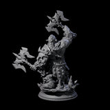 Raging Dwarf Barbarian Miniature for Dungeons and Dragons, Pathfinder or other TTRPGs