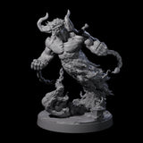 Raging Fire Djinni Miniature for Dungeons and Dragons, Pathfinder or other TTRPGs