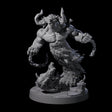 Raging Fire Djinni Miniature for Dungeons and Dragons, Pathfinder or other TTRPGs
