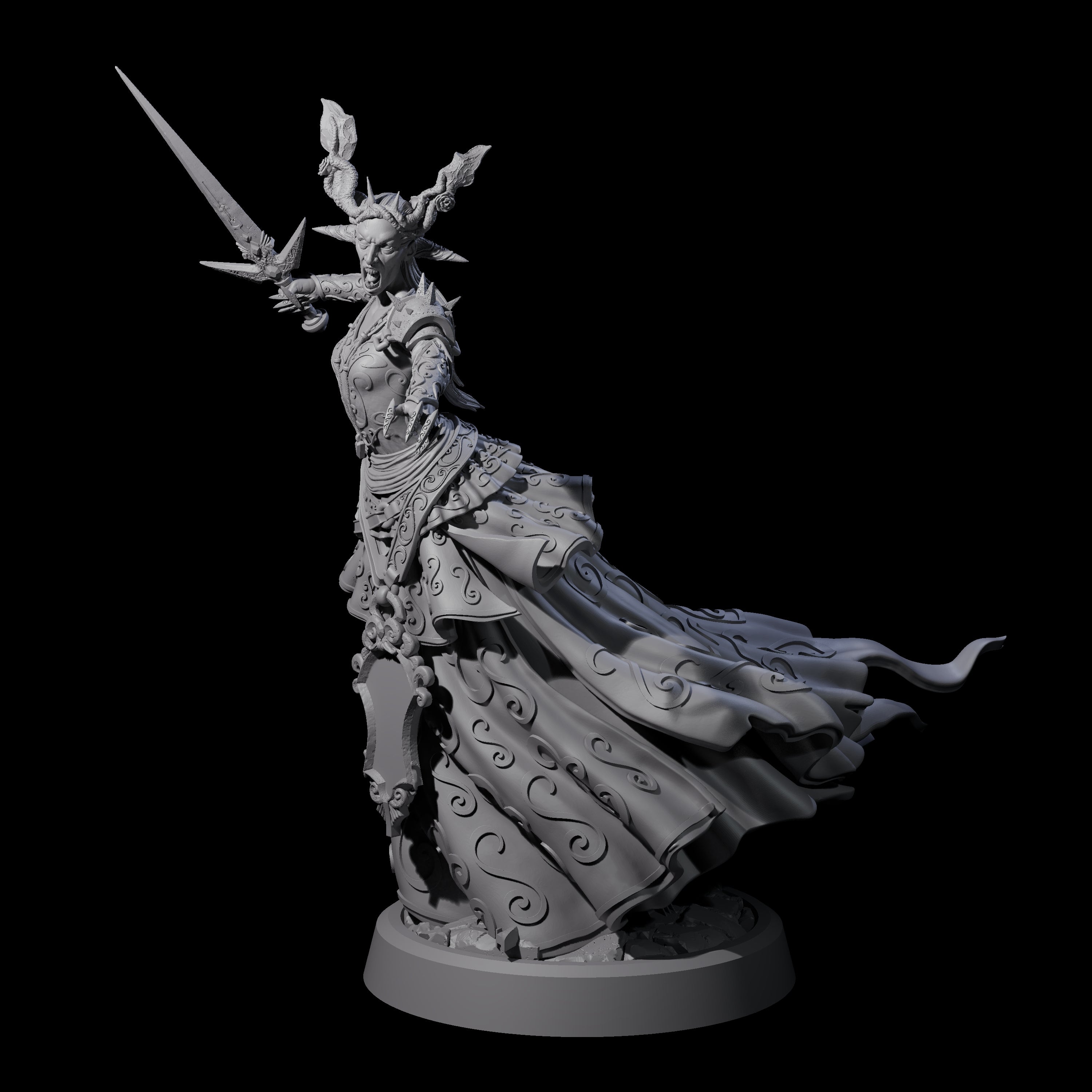 Raging Warblade Succubus A Miniature for Dungeons and Dragons, Pathfinder or other TTRPGs