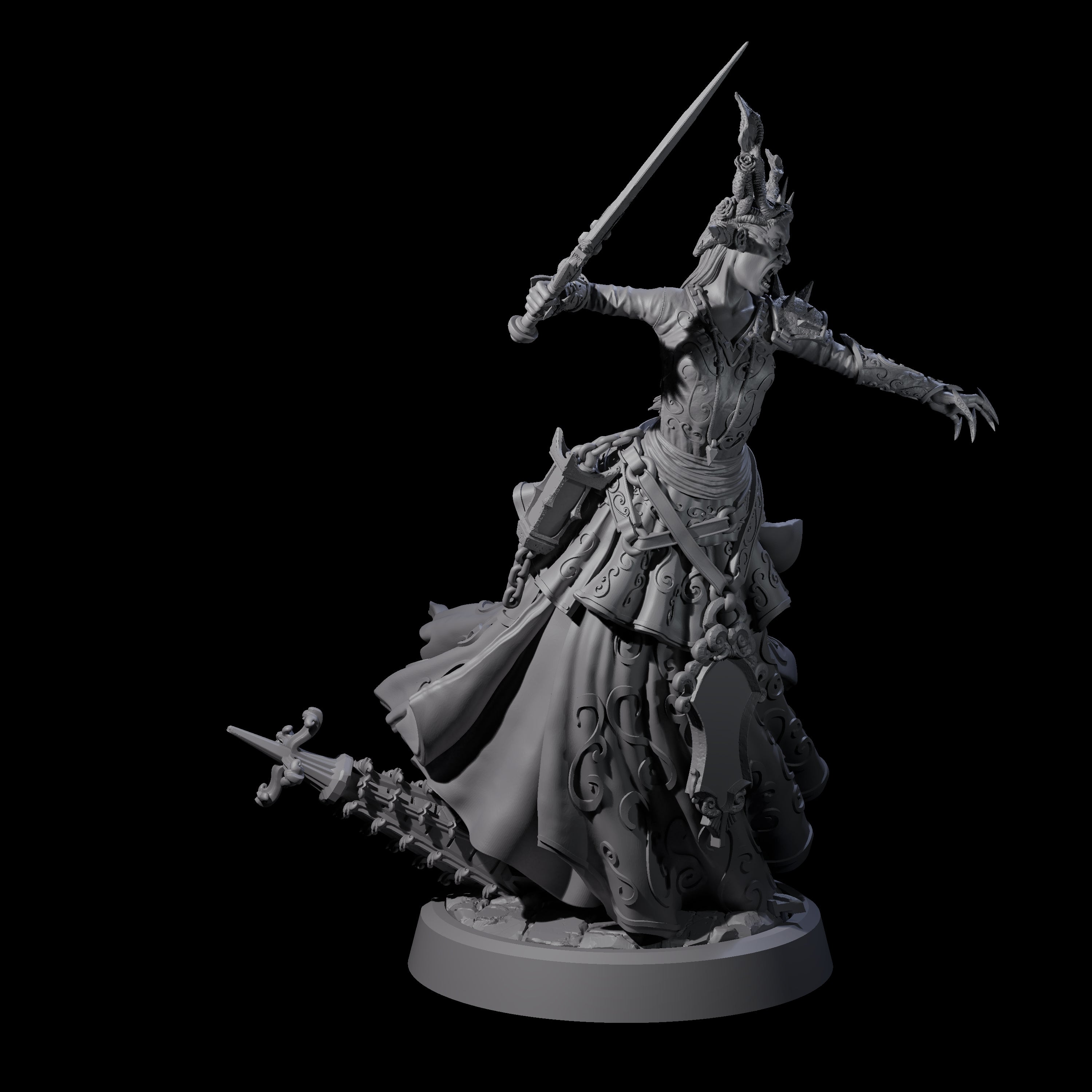Raging Warblade Succubus A Miniature for Dungeons and Dragons, Pathfinder or other TTRPGs