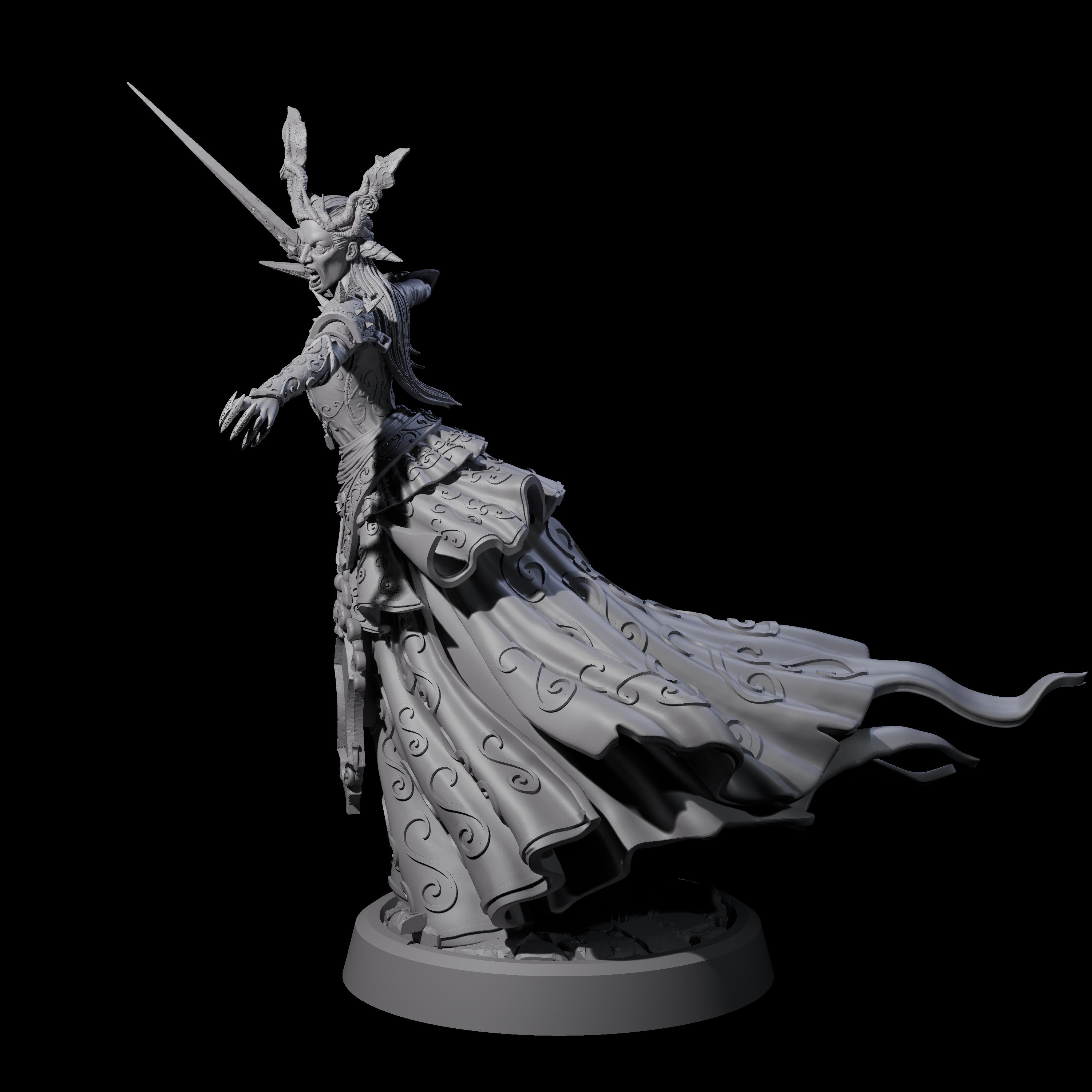 Raging Warblade Succubus A Miniature for Dungeons and Dragons, Pathfinder or other TTRPGs