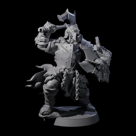 Raiding Orc Warrior A Miniature for Dungeons and Dragons, Pathfinder or other TTRPGs