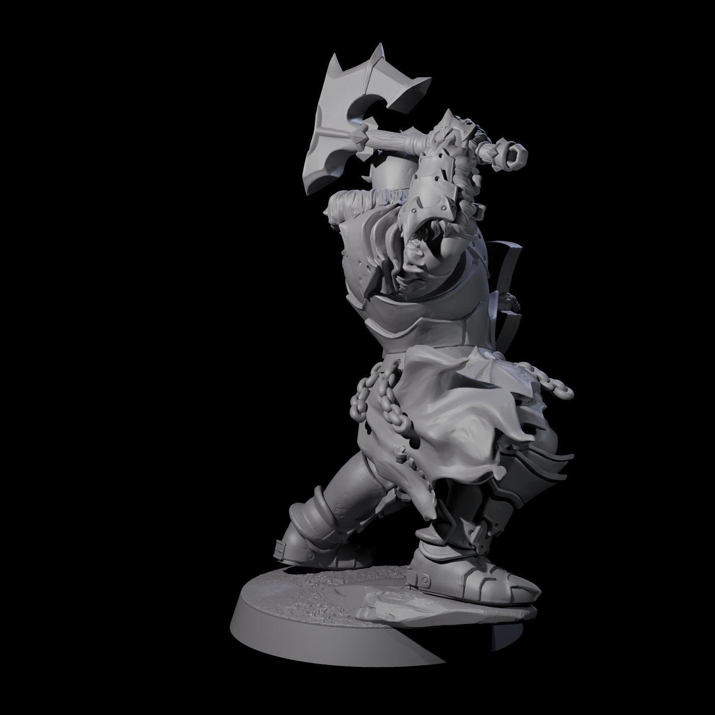 Raiding Orc Warrior A Miniature for Dungeons and Dragons, Pathfinder or other TTRPGs