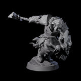 Raiding Orc Warrior B Miniature for Dungeons and Dragons, Pathfinder or other TTRPGs