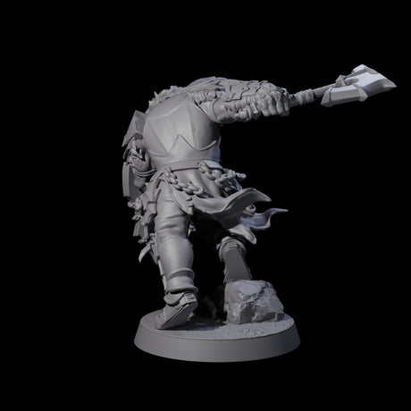Raiding Orc Warrior B Miniature for Dungeons and Dragons, Pathfinder or other TTRPGs