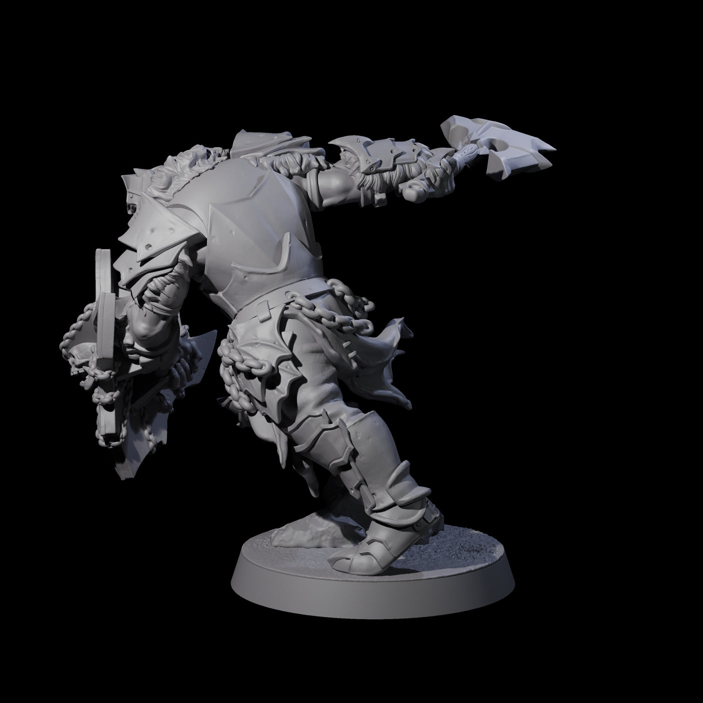 Raiding Orc Warrior B Miniature for Dungeons and Dragons, Pathfinder or other TTRPGs