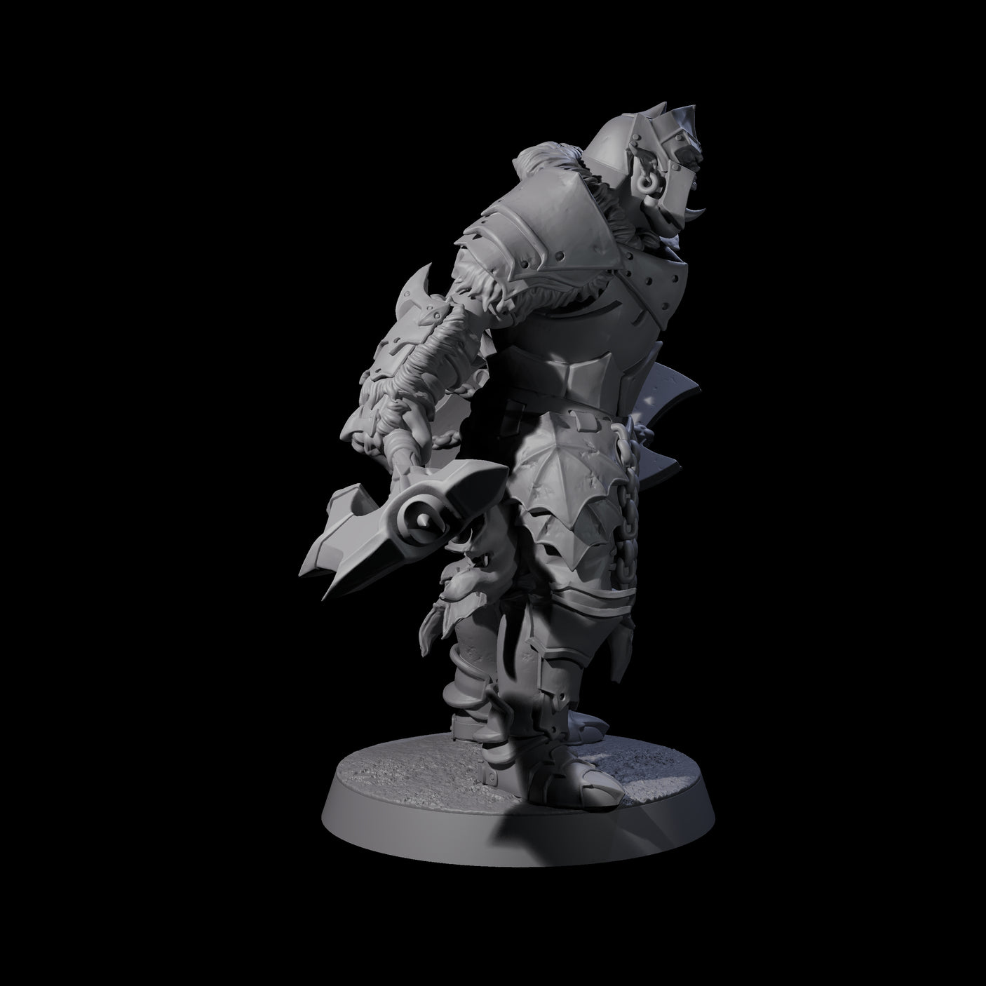 Raiding Orc Warrior C Miniature for Dungeons and Dragons, Pathfinder or other TTRPGs