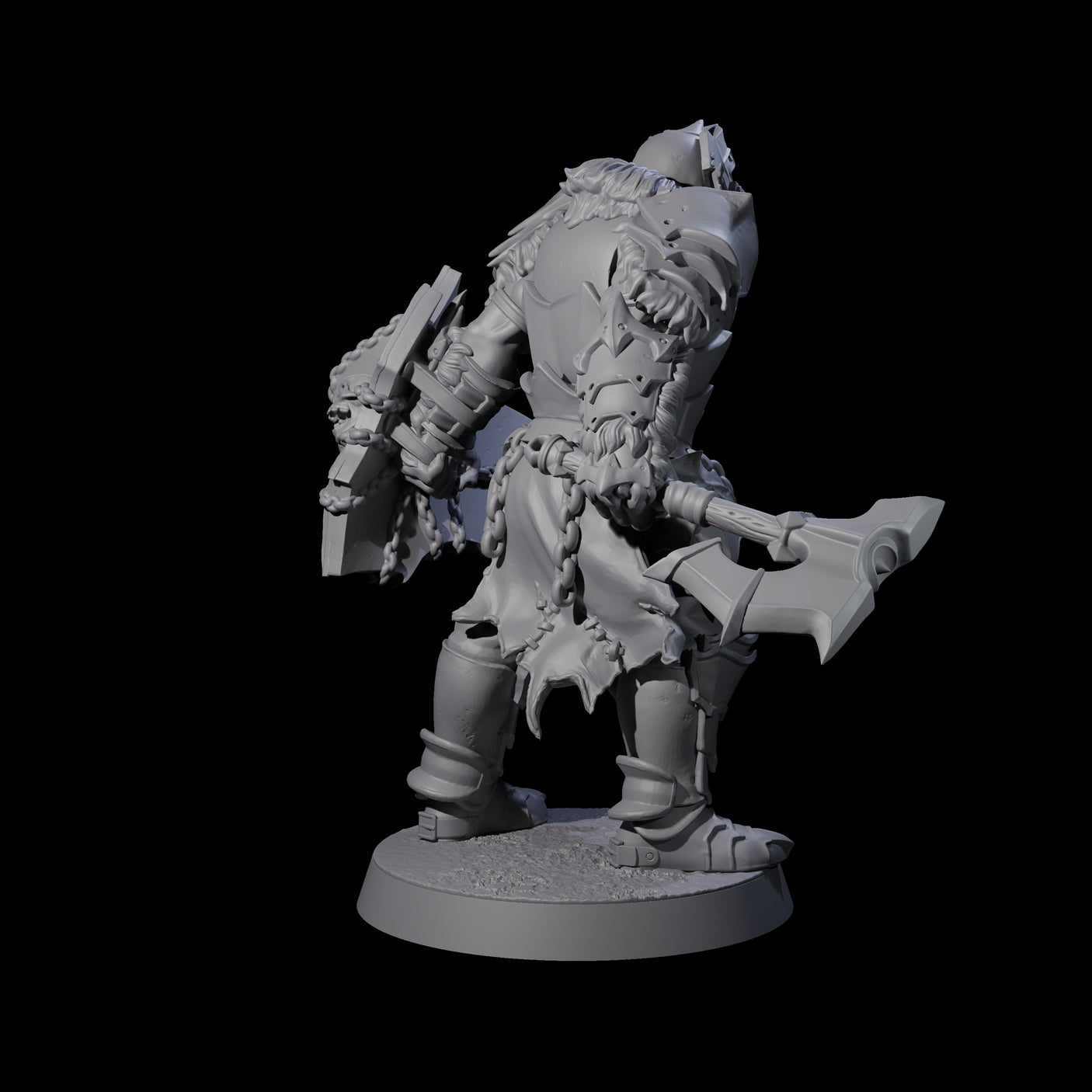 Raiding Orc Warrior C Miniature for Dungeons and Dragons, Pathfinder or other TTRPGs