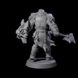 Raiding Orc Warrior C Miniature for Dungeons and Dragons, Pathfinder or other TTRPGs