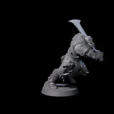 Raiding Orc Warrior D Miniature for Dungeons and Dragons, Pathfinder or other TTRPGs