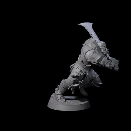 Raiding Orc Warrior D Miniature for Dungeons and Dragons, Pathfinder or other TTRPGs