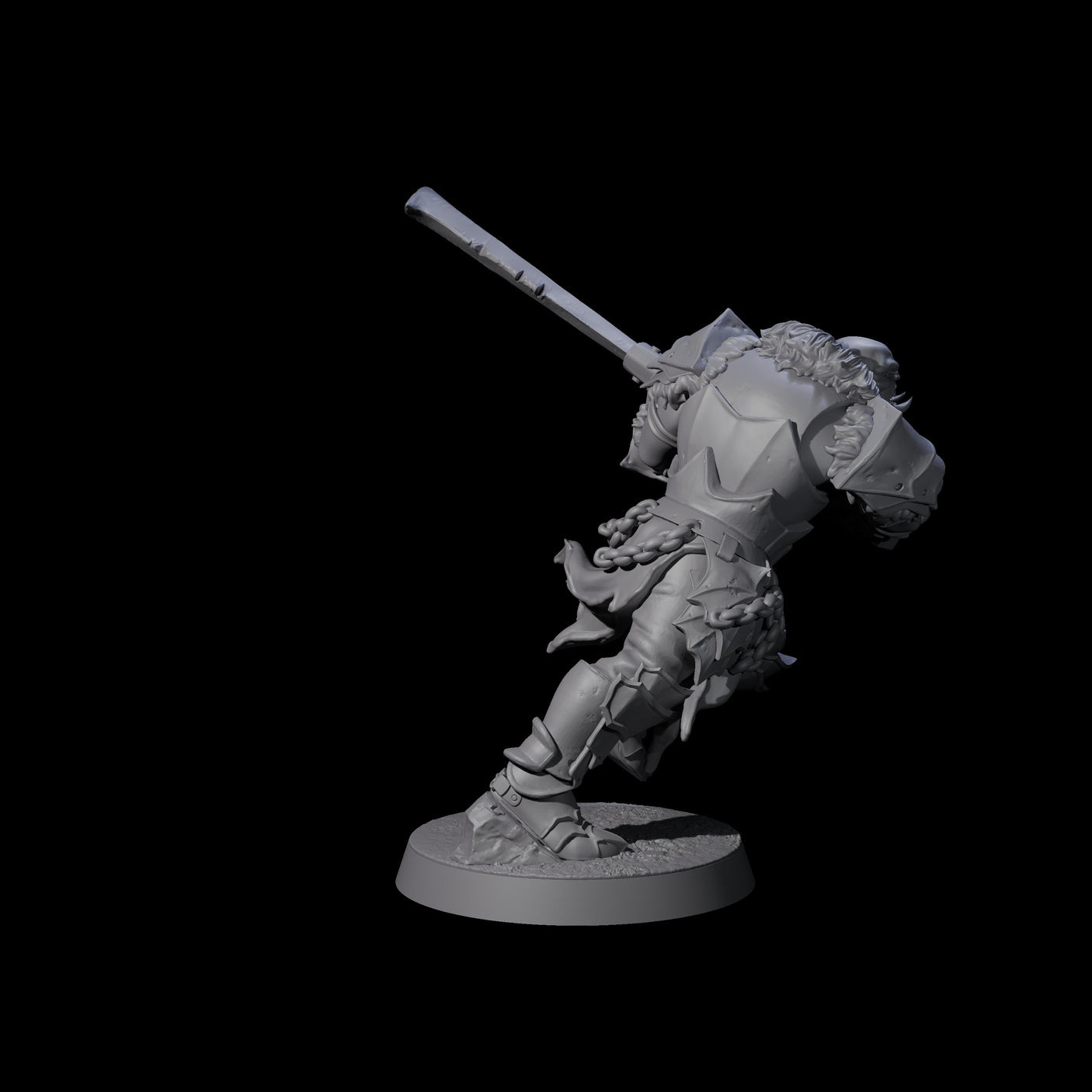 Raiding Orc Warrior D Miniature for Dungeons and Dragons, Pathfinder or other TTRPGs