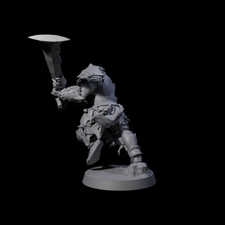 Raiding Orc Warrior D Miniature for Dungeons and Dragons, Pathfinder or other TTRPGs