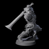 Raiding Orc Warrior E Miniature for Dungeons and Dragons, Pathfinder or other TTRPGs