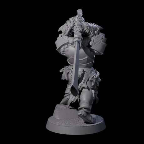 Raiding Orc Warrior E Miniature for Dungeons and Dragons, Pathfinder or other TTRPGs