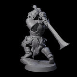 Raiding Orc Warrior E Miniature for Dungeons and Dragons, Pathfinder or other TTRPGs