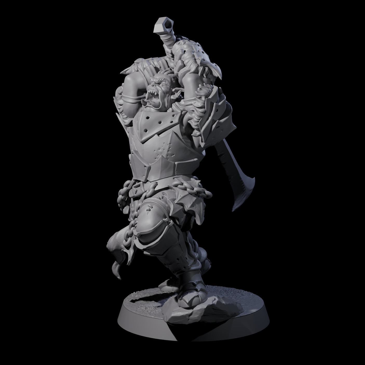 Raiding Orc Warrior E Miniature for Dungeons and Dragons, Pathfinder or other TTRPGs