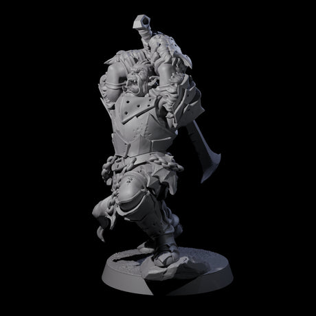 Raiding Orc Warrior E Miniature for Dungeons and Dragons, Pathfinder or other TTRPGs