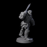 Raiding Orc Warrior F Miniature for Dungeons and Dragons, Pathfinder or other TTRPGs