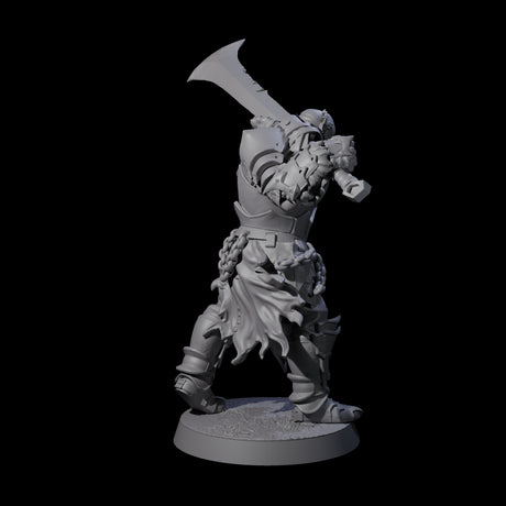 Raiding Orc Warrior F Miniature for Dungeons and Dragons, Pathfinder or other TTRPGs
