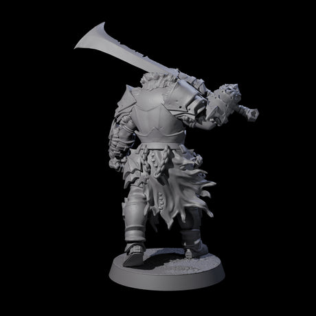 Raiding Orc Warrior F Miniature for Dungeons and Dragons, Pathfinder or other TTRPGs