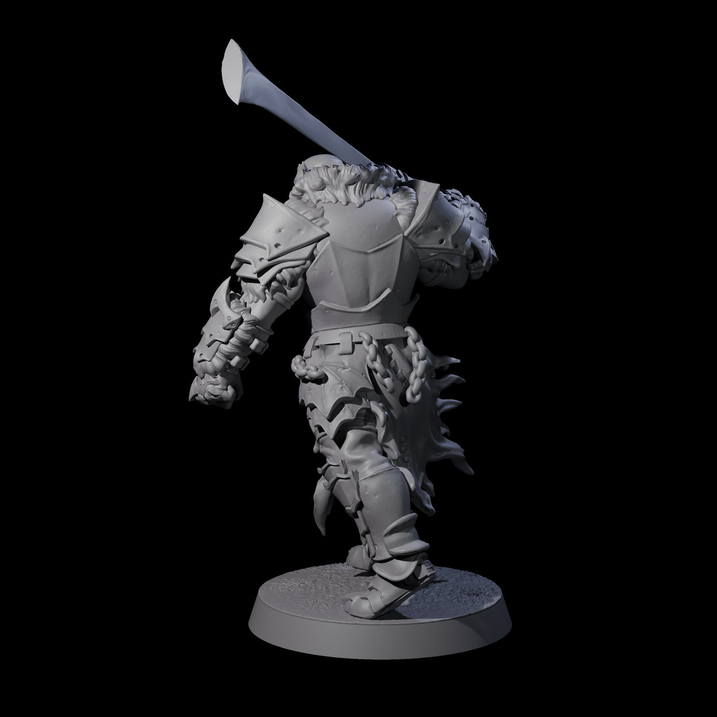 Raiding Orc Warrior F Miniature for Dungeons and Dragons, Pathfinder or other TTRPGs