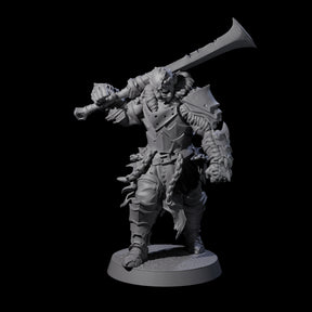 Raiding Orc Warrior F Miniature for Dungeons and Dragons, Pathfinder or other TTRPGs