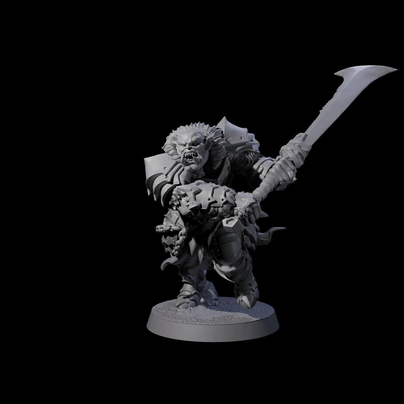 Raiding Orc Warriors Miniature for Dungeons and Dragons, Pathfinder or other TTRPGs