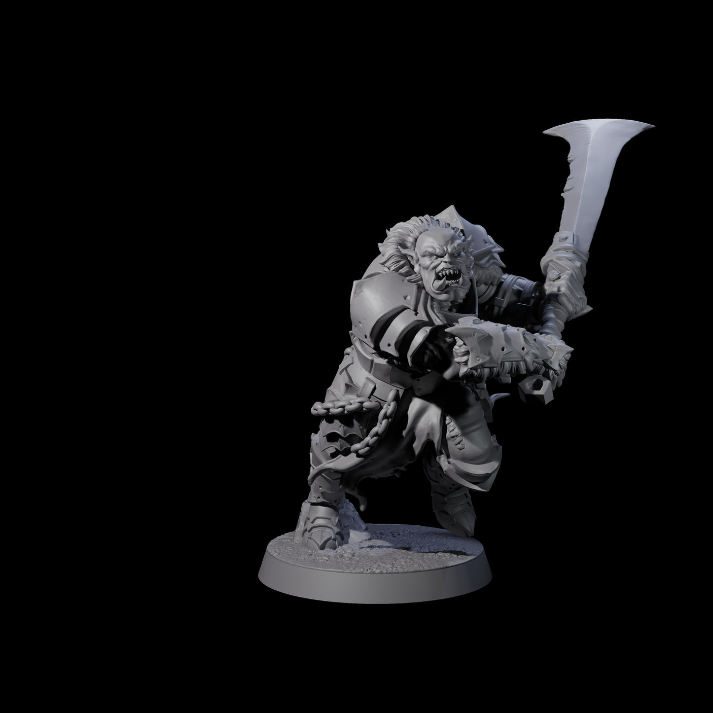 Raiding Orc Warriors Miniature for Dungeons and Dragons, Pathfinder or other TTRPGs