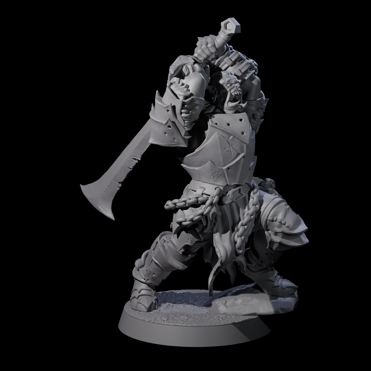 Raiding Orc Warriors Miniature for Dungeons and Dragons, Pathfinder or other TTRPGs