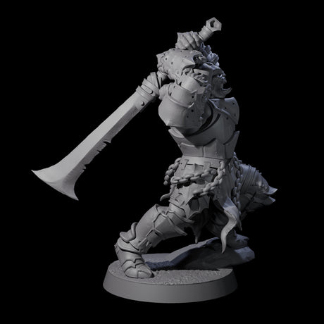 Raiding Orc Warriors Miniature for Dungeons and Dragons, Pathfinder or other TTRPGs