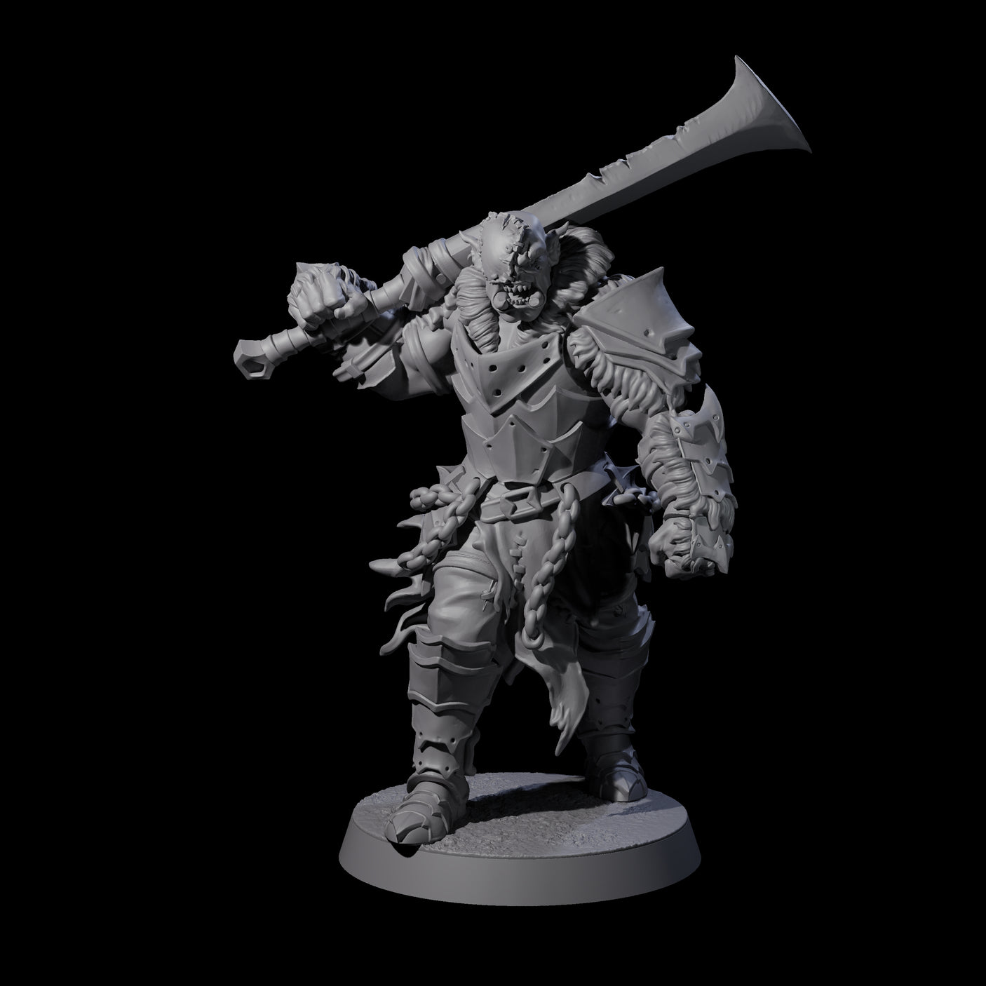 Raiding Orc Warriors Miniature for Dungeons and Dragons, Pathfinder or other TTRPGs