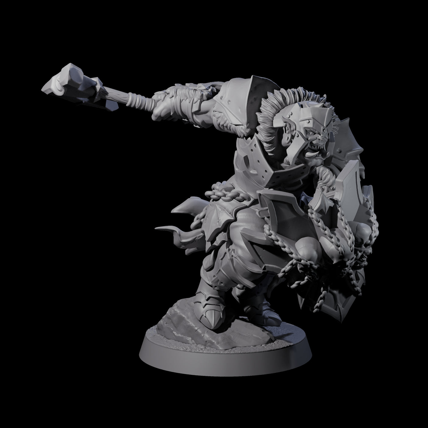 Raiding Orc Warriors Miniature for Dungeons and Dragons, Pathfinder or other TTRPGs