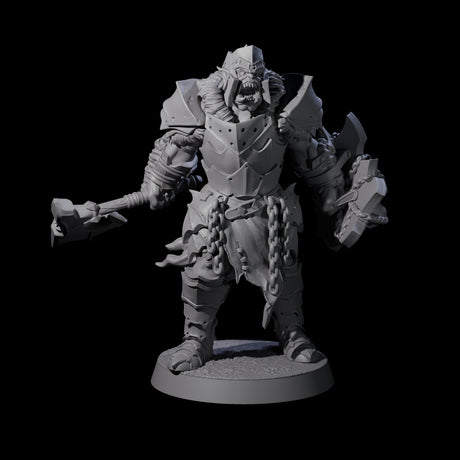 Raiding Orc Warriors Miniature for Dungeons and Dragons, Pathfinder or other TTRPGs