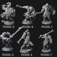 Raiding Orc Warriors Miniature for Dungeons and Dragons, Pathfinder or other TTRPGs