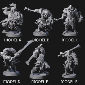 Raiding Orc Warriors Miniature for Dungeons and Dragons, Pathfinder or other TTRPGs