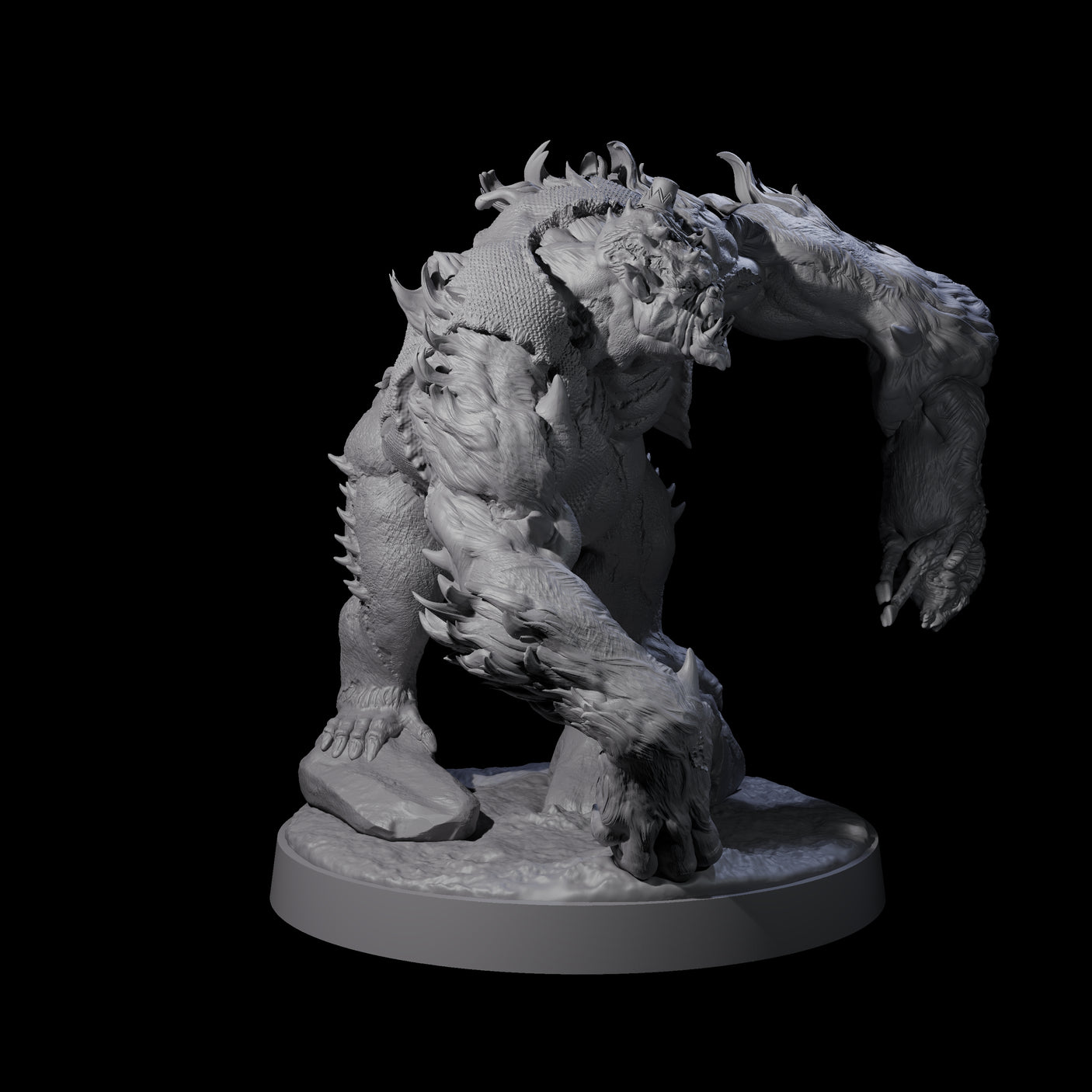 Ram Swinging Spikey Troll Miniature for Dungeons and Dragons, Pathfinder or other TTRPGs