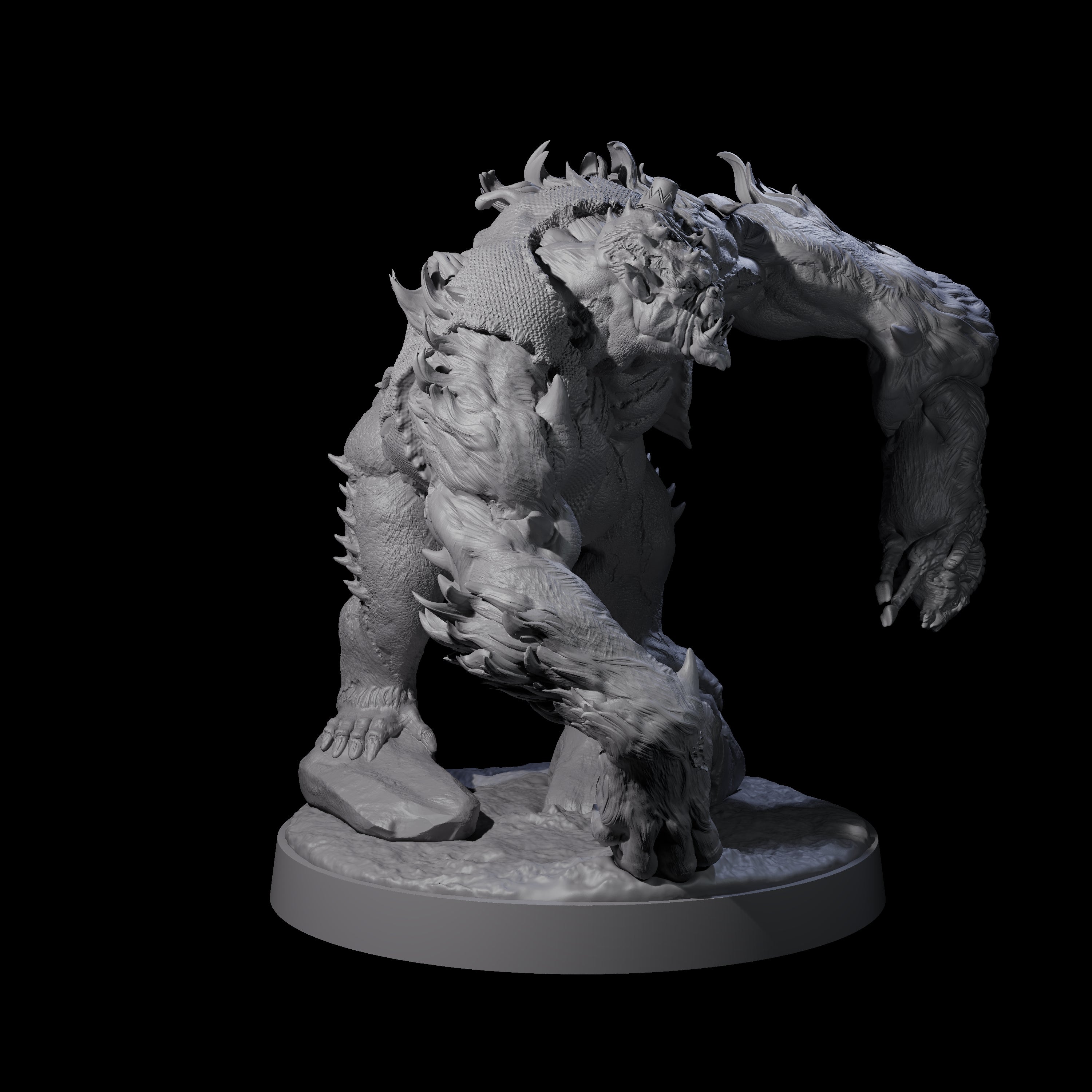 Ram Swinging Spikey Troll Miniature for Dungeons and Dragons, Pathfinder or other TTRPGs