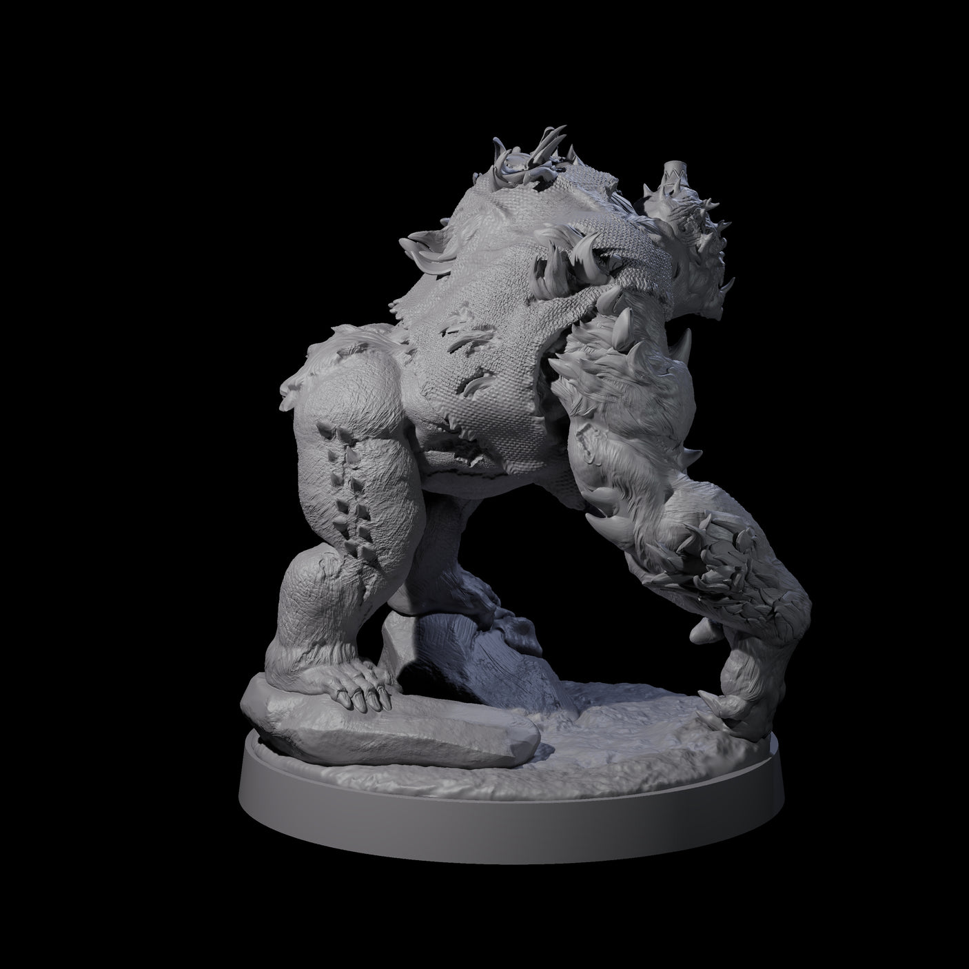 Ram Swinging Spikey Troll Miniature for Dungeons and Dragons, Pathfinder or other TTRPGs