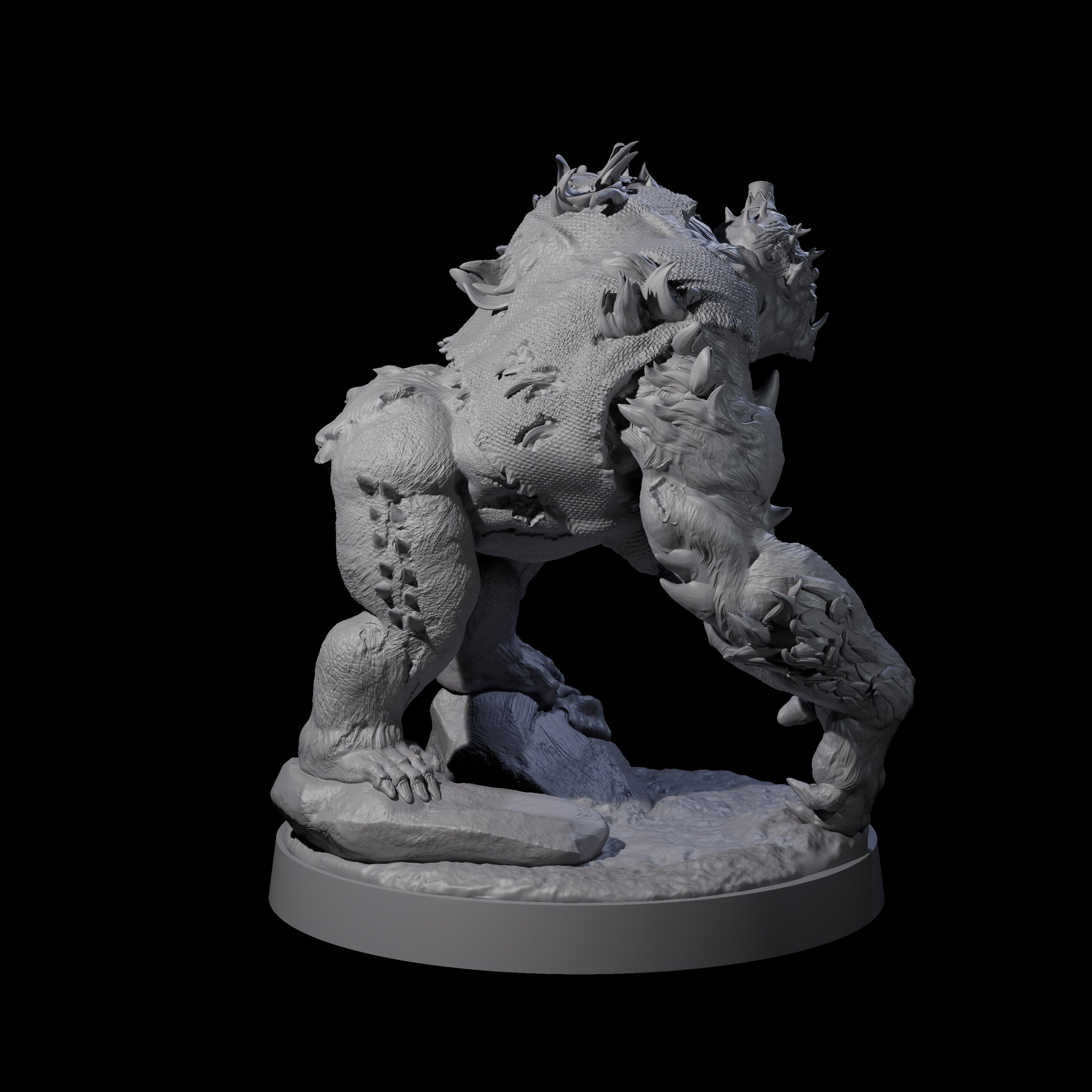 Ram Swinging Spikey Troll Miniature for Dungeons and Dragons, Pathfinder or other TTRPGs