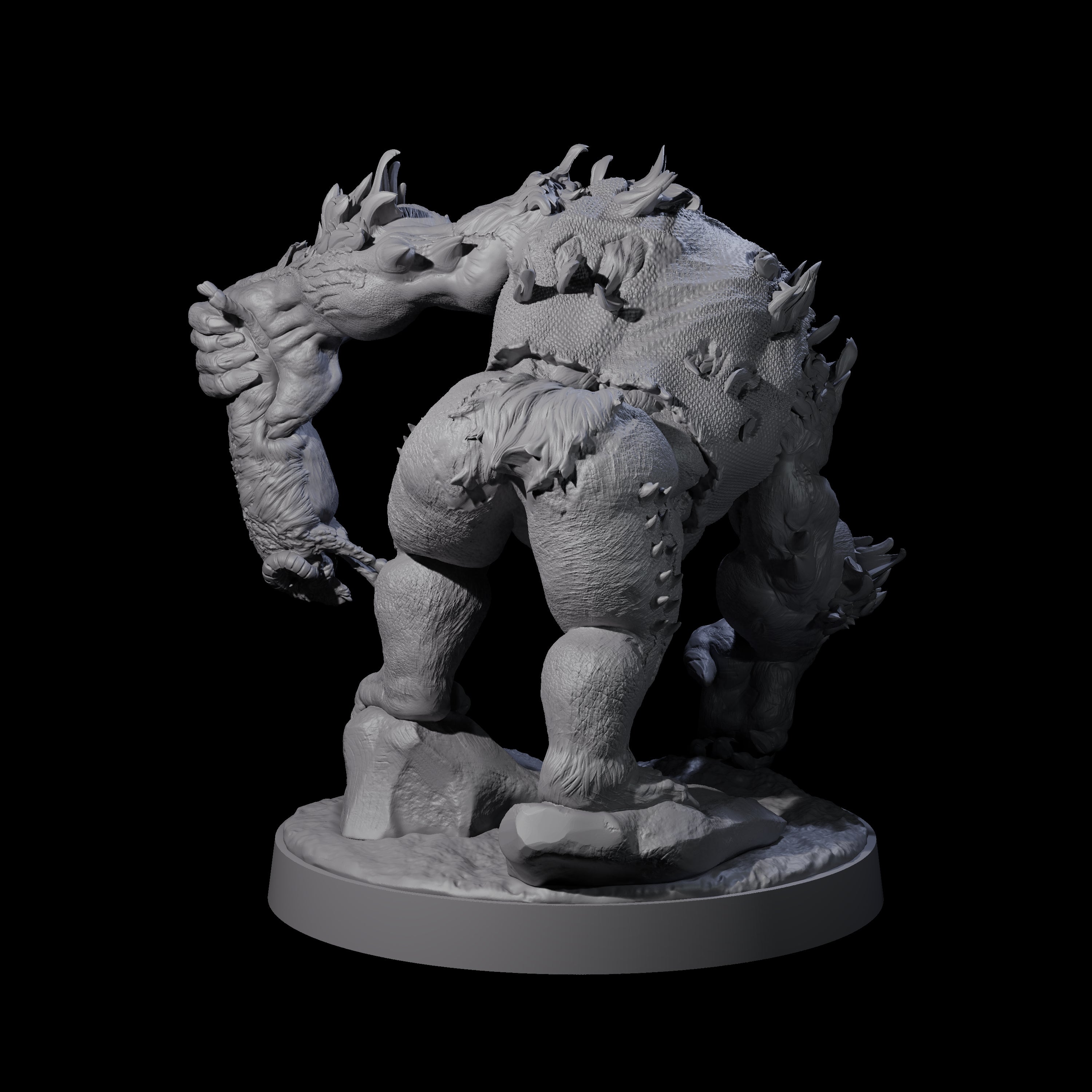 Ram Swinging Spikey Troll Miniature for Dungeons and Dragons, Pathfinder or other TTRPGs