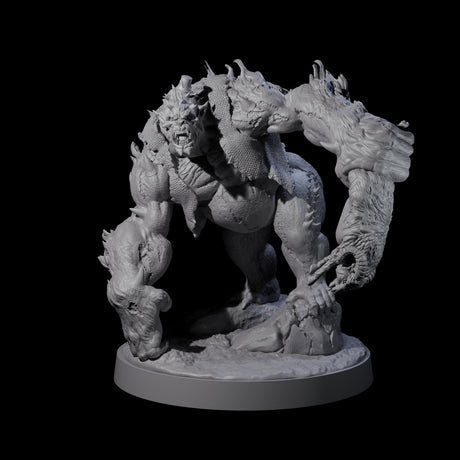 Ram Swinging Spikey Troll Miniature for Dungeons and Dragons, Pathfinder or other TTRPGs