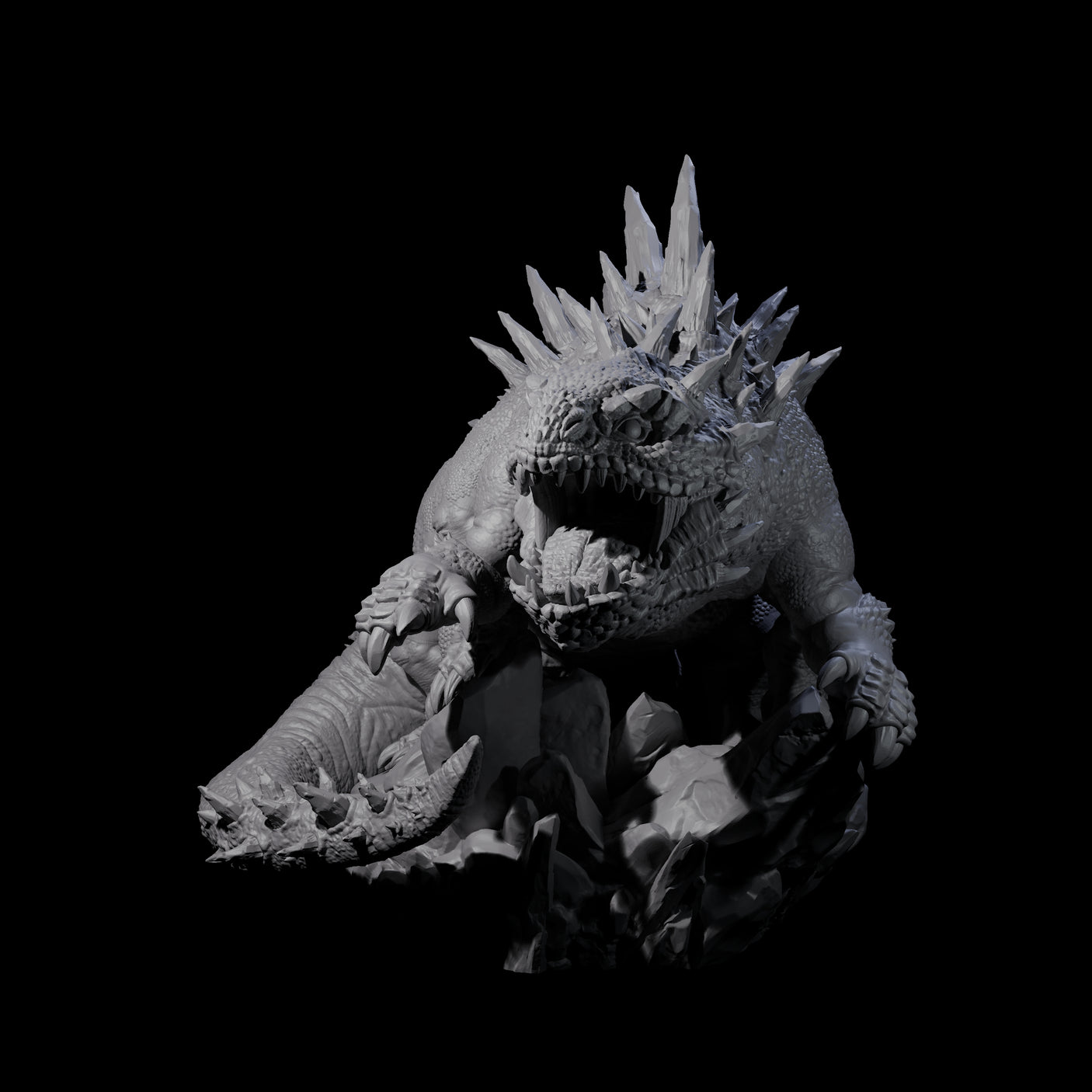 Rampaging Basilisk Miniature for Dungeons and Dragons, Pathfinder or other TTRPGs
